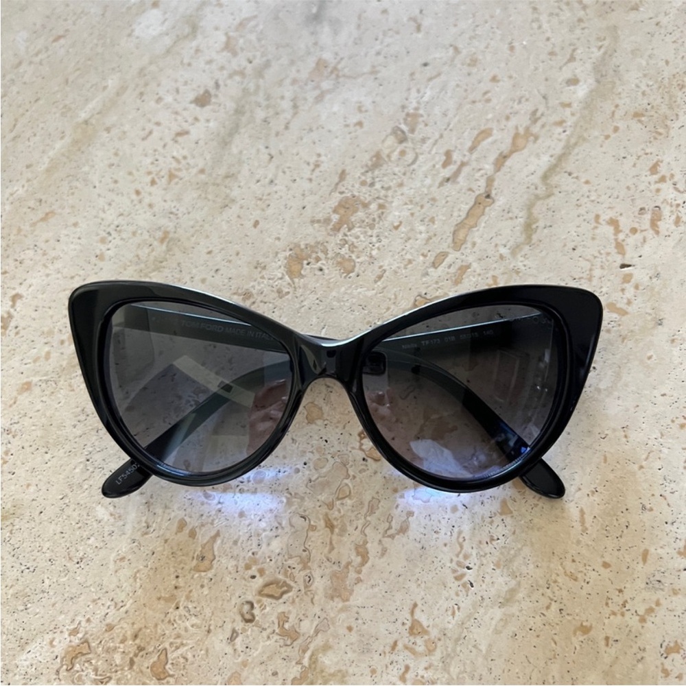 Tom Ford Black Cat-Eye Sunglasses
